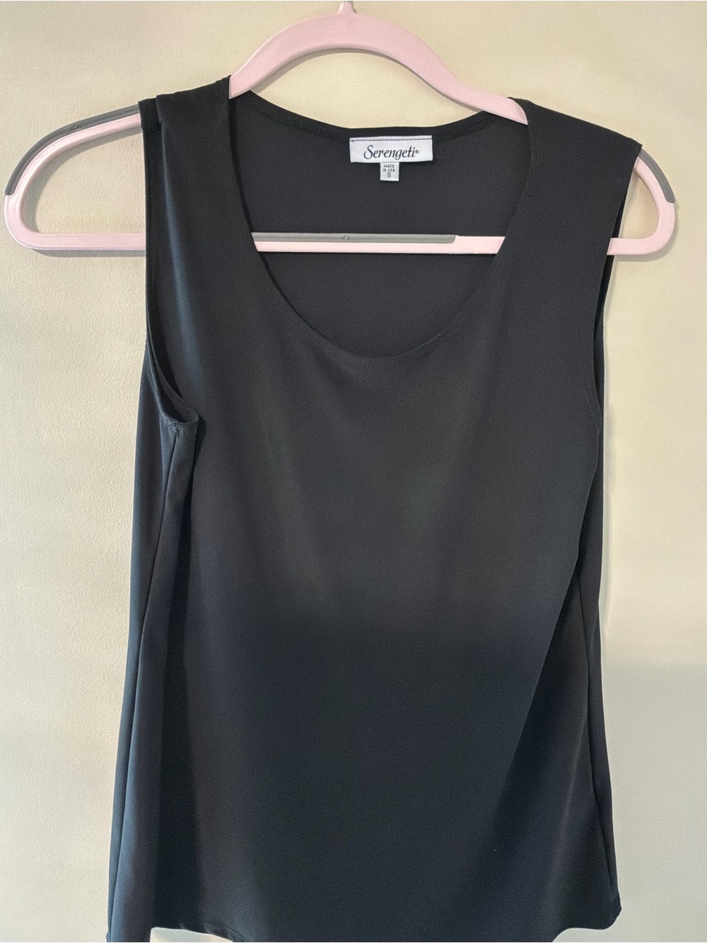 Serengeti Black Scoop Neck Sleeveless Camisole